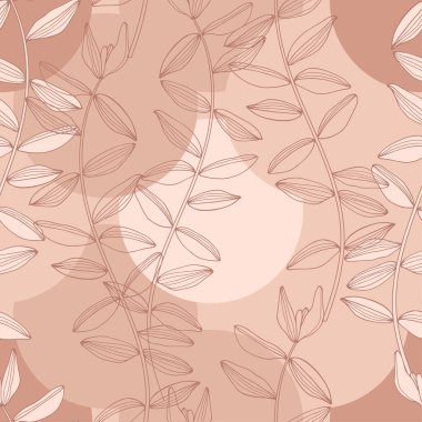 Çiçek ve geometrik soyutlama. Kusursuz bir geçmişi var. Pastel renkler. Vektör.