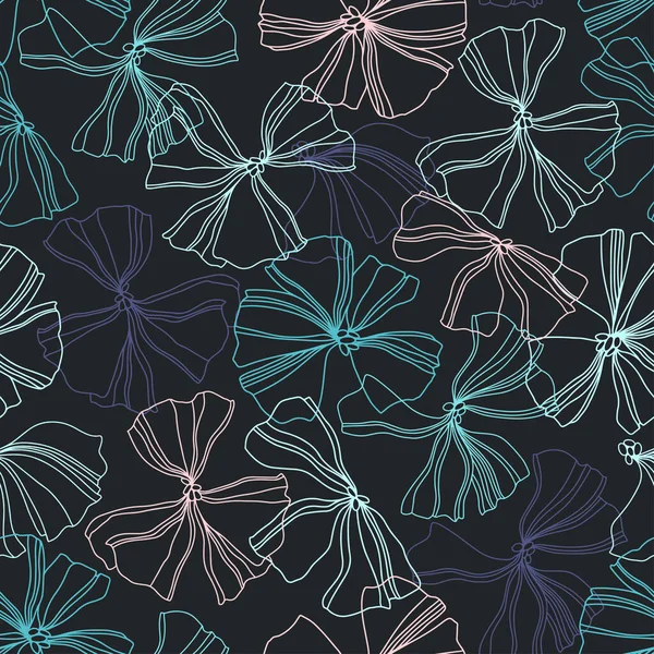 Fundo Floral Com Flores Abstratas Multicoloridas Ilustração Vetorial Desenhada Mão — Vetor de Stock