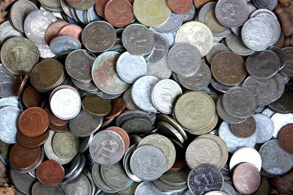Fondo de monedas surtidas — Foto de Stock