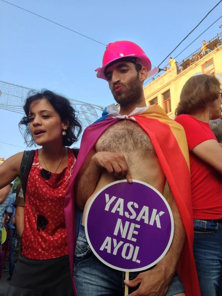 Meleg büszkeség az istiklal street, Isztambul — Stock Fotó
