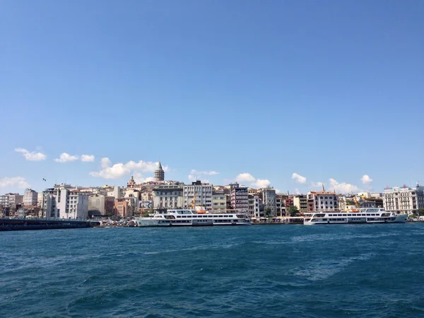 İstanbul siluet with sea — Φωτογραφία Αρχείου