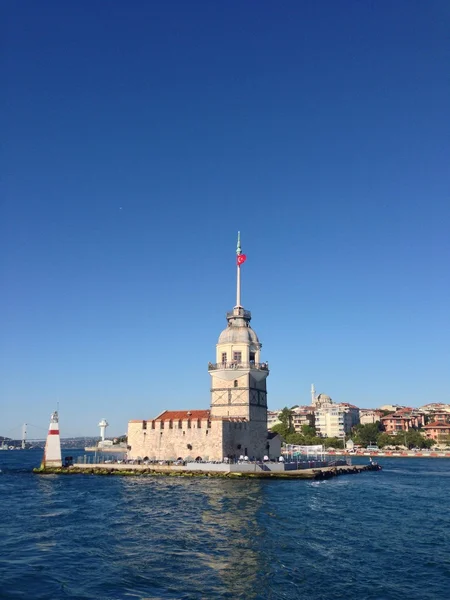 İstanbul siluet with sea — Φωτογραφία Αρχείου