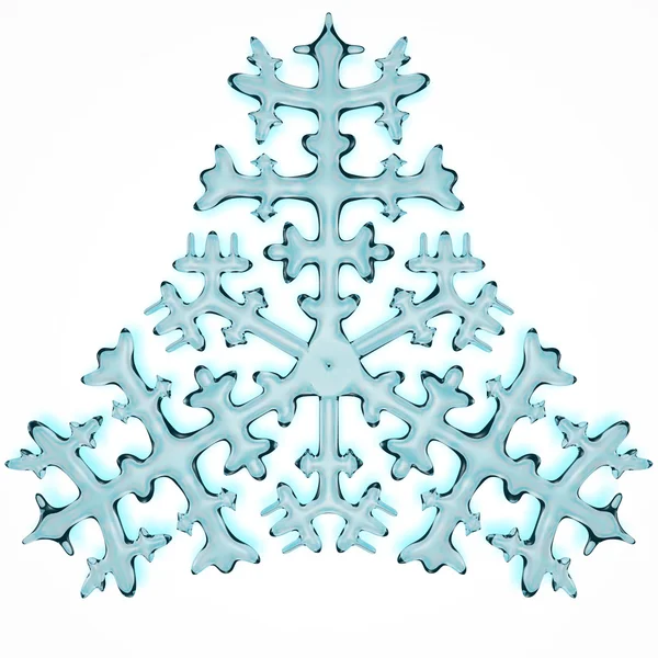 Snowflake on a white background — Stock Photo, Image