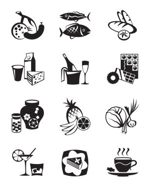 bakkal ve şekerlemeler Icons set