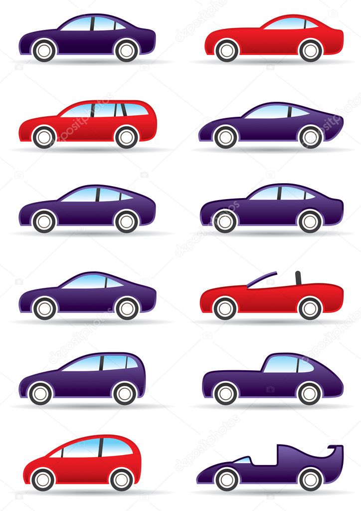 Different types of modern cars