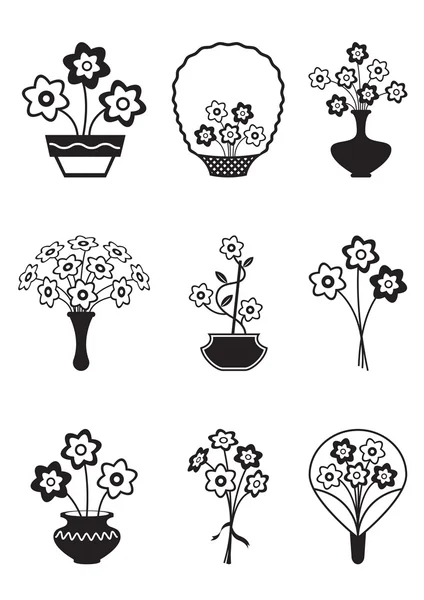 Bouquets of flowers — Stock Vector