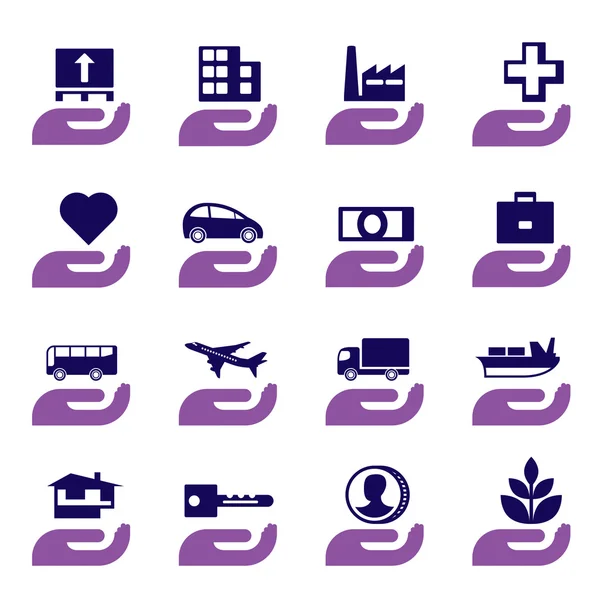 Insurance icons set — Stock Vector