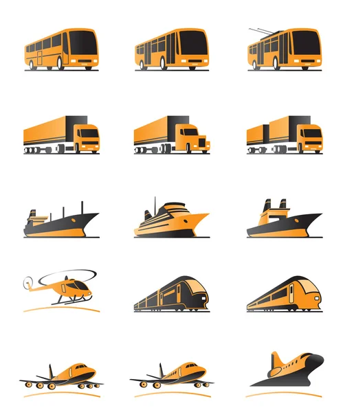 Transporte de pasajeros y carga — Vector de stock