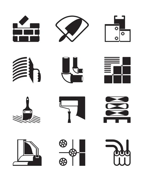 Materiales y herramientas de construcción — Vector de stock