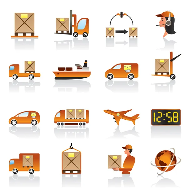 Logistic icons set — Stock Vector