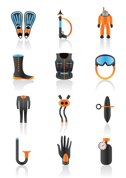 Diving equipmment — Stock Vector