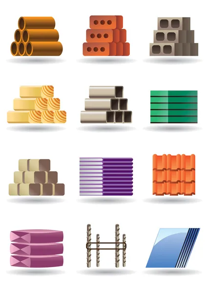 Building and constructions materials — Stock Vector