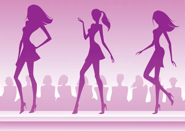 yeni bir koleksiyon üç moda modelleri mevcut