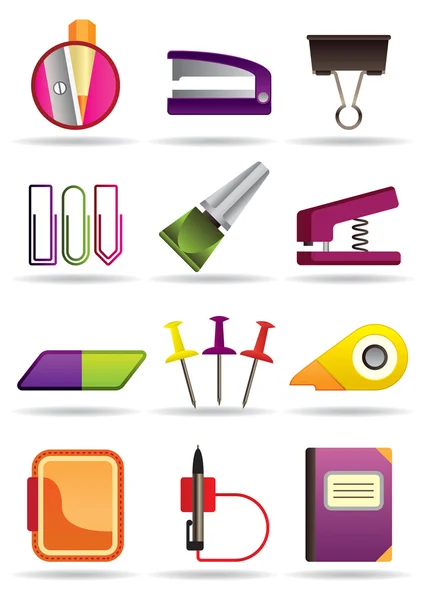 Office, school and education bookstore tools — Stock Vector