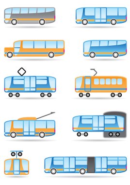 toplu taşıma Icons set