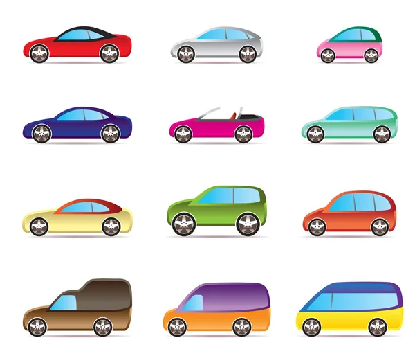 Tipos populares de coches — Archivo Imágenes Vectoriales