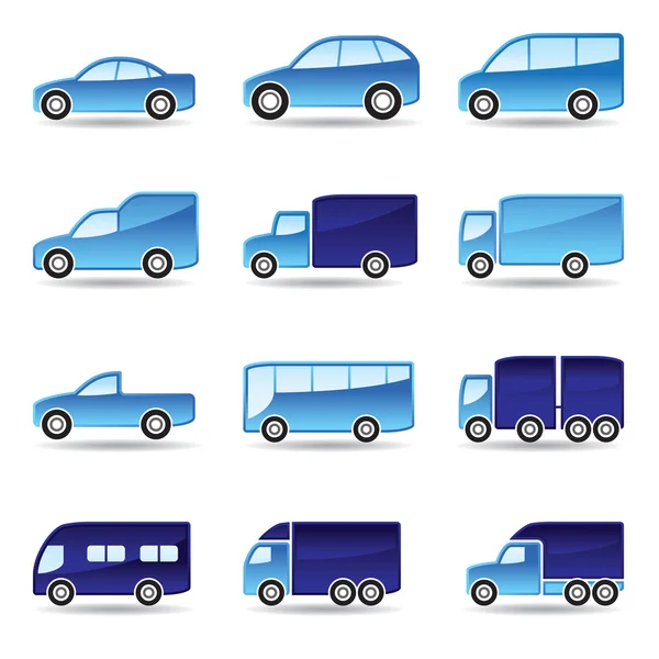 Ensemble d'icônes de transport routier — Image vectorielle