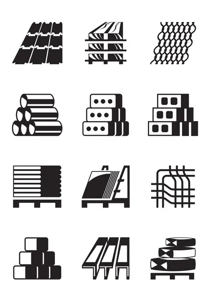Building and construction materials — Stock Illustration Building and construction materials Royalty Free Stock Vectors