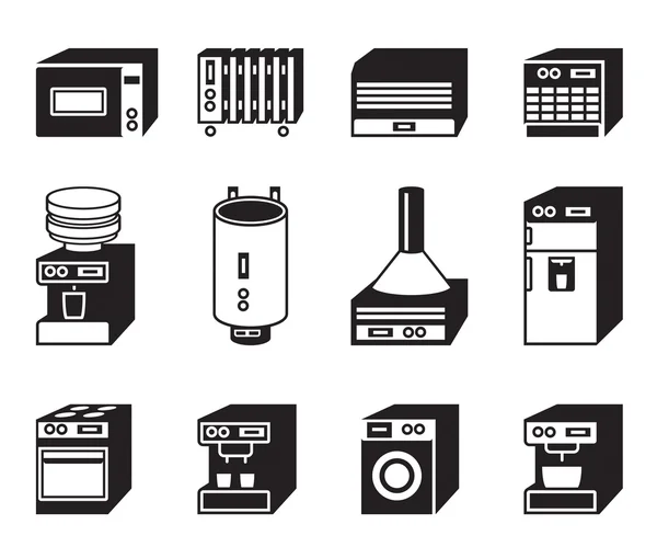 Household appliances icon set — Stock Vector