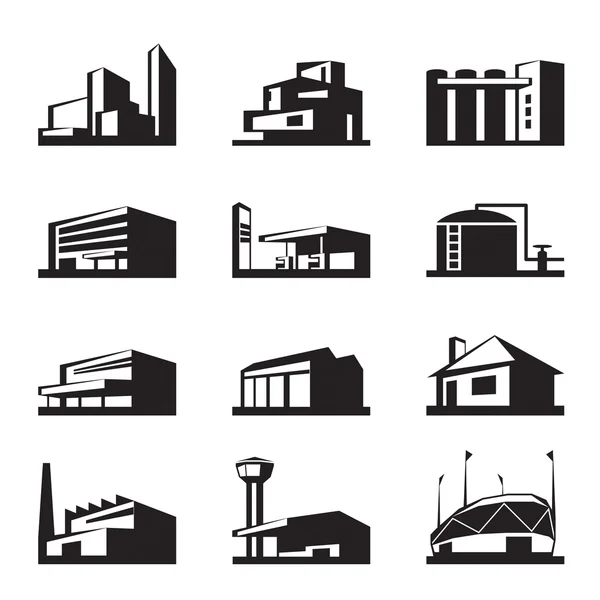 Varios tipos de construcción — Vector de stock