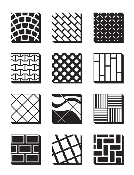 Various external building surfaces — Stock Vector