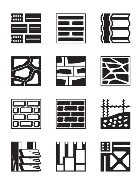 Various construction materials — Stock Illustration Various construction materials Royalty Free Stock Vectors