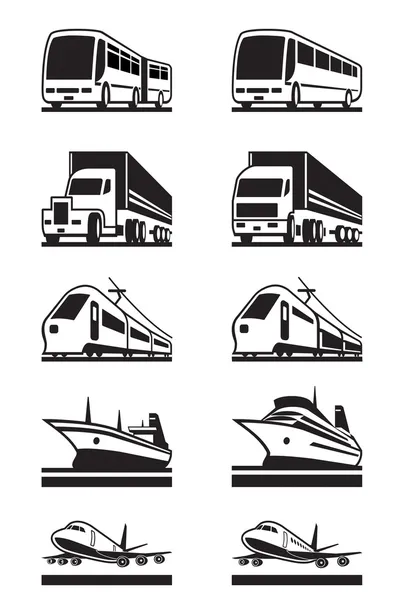 Vervoer van passagiers en vracht — Stockvector