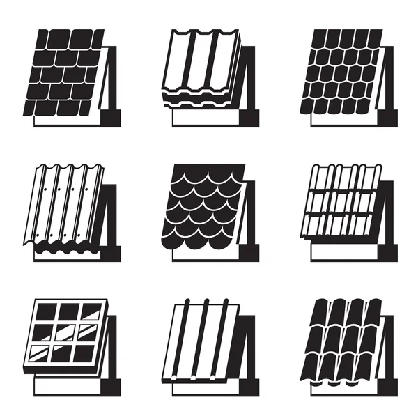Materiali da costruzione per tetti — Vettoriale Stock