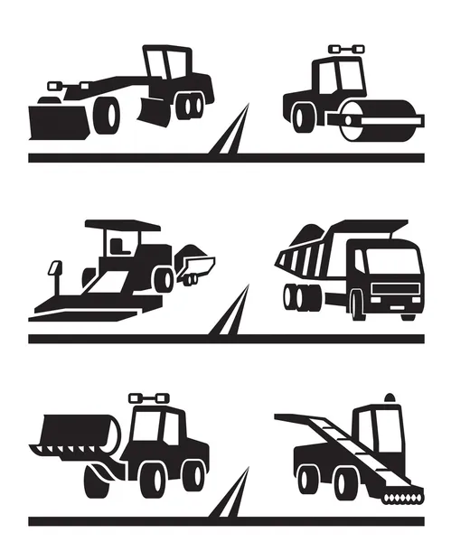 Machines de construction routière — Image vectorielle