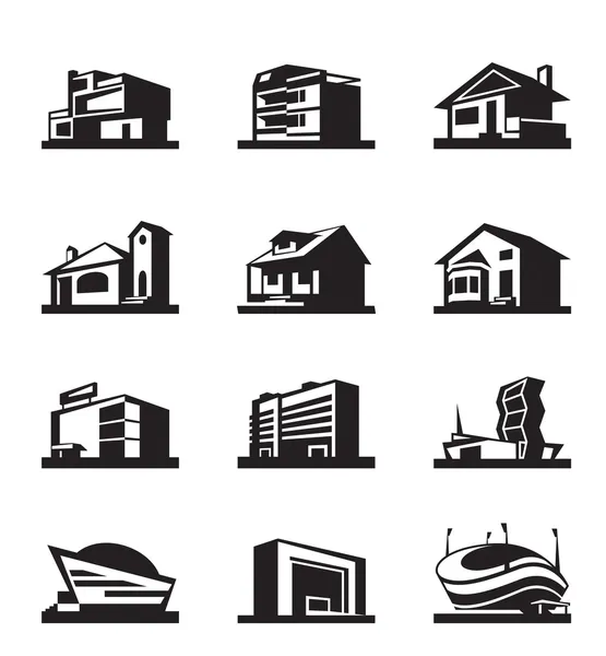 Différents types de construction — Image vectorielle