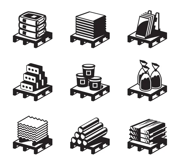 Materiales de construcción y construcción — Vector de stock