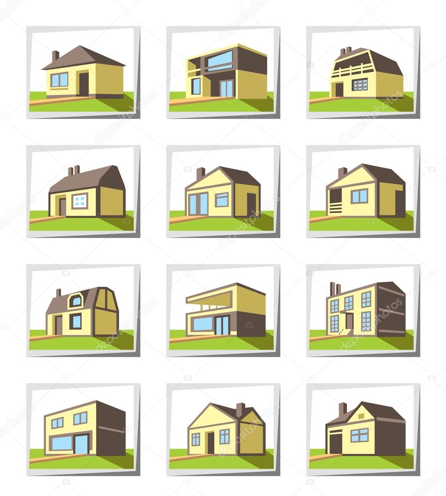 Various types of houses