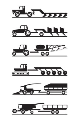 Tarım makineleri Icon set