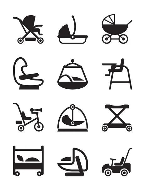 Children and baby accessories — Stock Vector