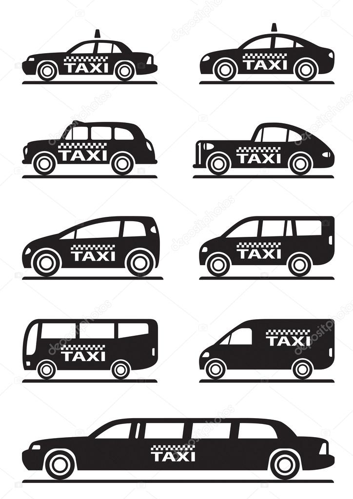 Different types of taxi cars