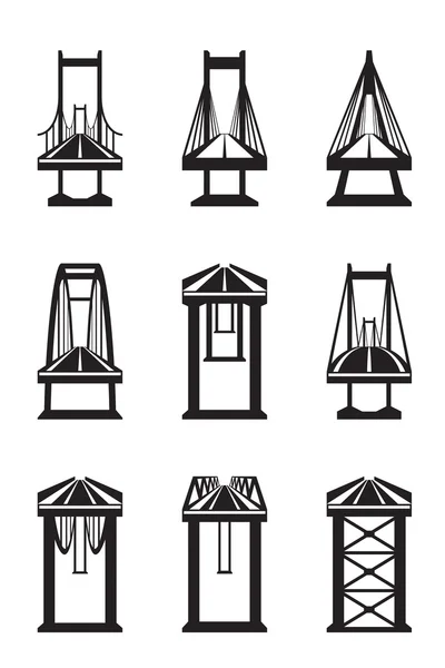 Différents types de ponts — Image vectorielle