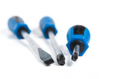 beyaz üzerine Tornavidalar