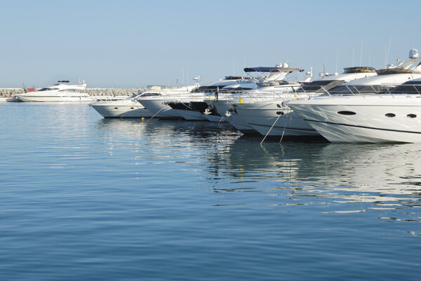 Yachts in a harbour