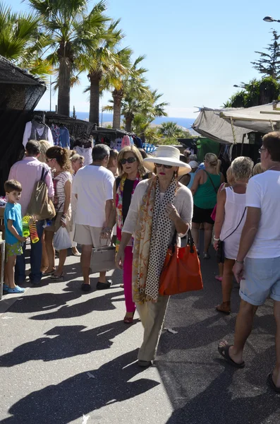 Straßenmarkt in Marbella — Stockfoto