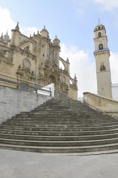 Escadas para a catedral em Jerez — Fotografia de Stock