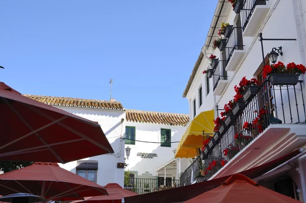 Red umbrellas — Stock Photo, Image