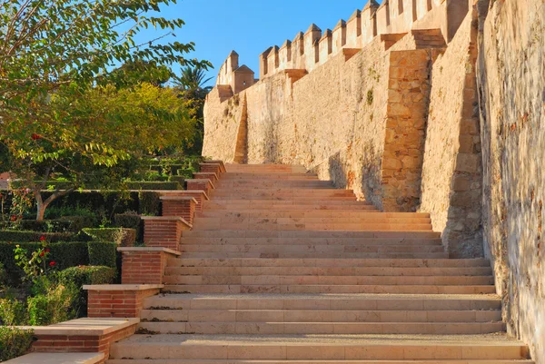 Az alcazaba lépcsőn, — Stock Fotó