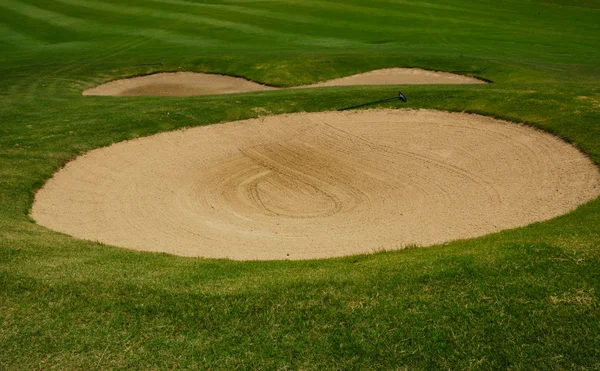 Bunkers in de golf course — Stockfoto