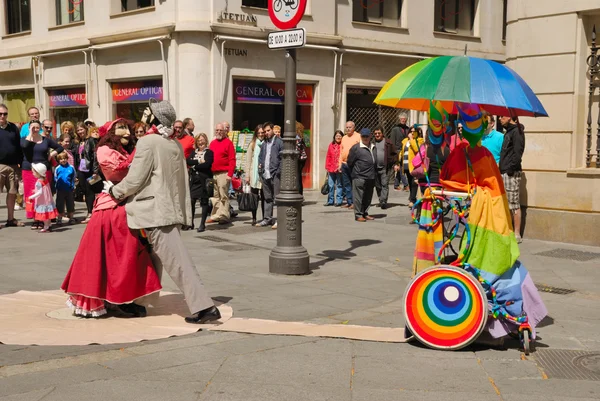 Show de rua em Sevilha, Espanha — Fotografia de Stock