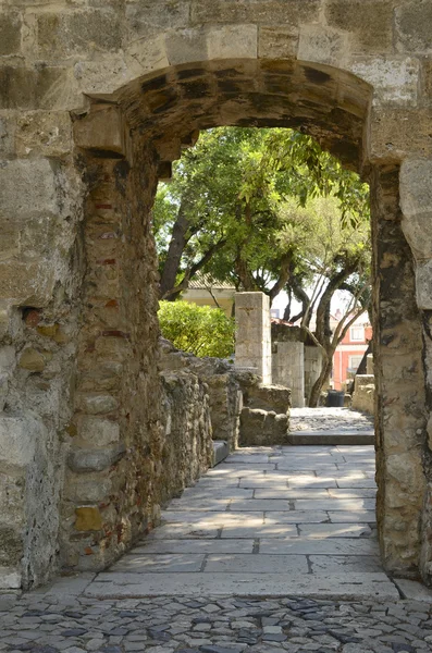 Arco no castelo medieval — Fotografia de Stock