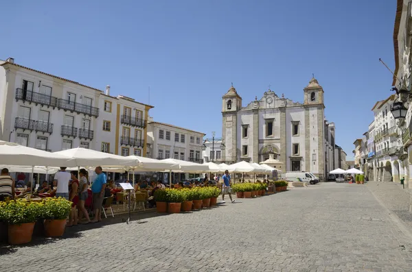 Piazza della città portoghese — Zdjęcie stockowe