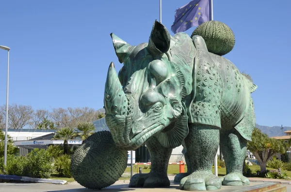 Sculpture voor rhino — Stockfoto