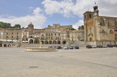 Main Square in Trujillo clipart