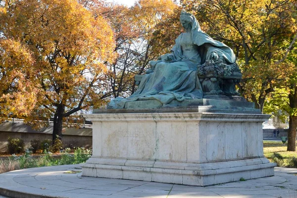 Budapest Ungarn Oktober 2021 Statue Der Königin Elisabeth Spitzname Sissi — Stockfoto
