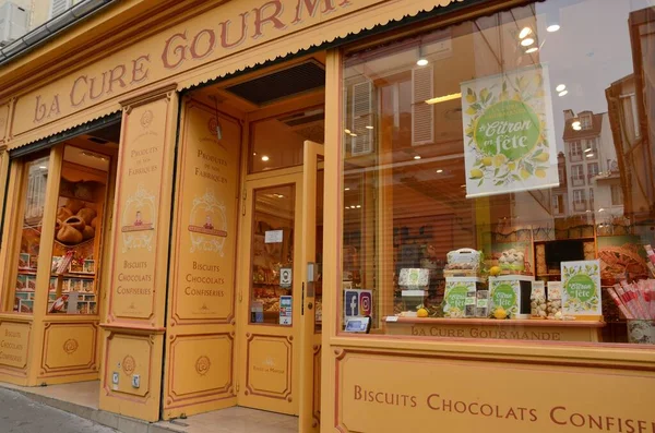 Paris Fransa Mart 2022 Paris Fransa Gurme Çikolata Bisküvi Dükkanı — Stok fotoğraf